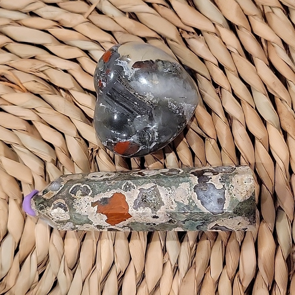 African Bloodstone Tower & Heart Bundle